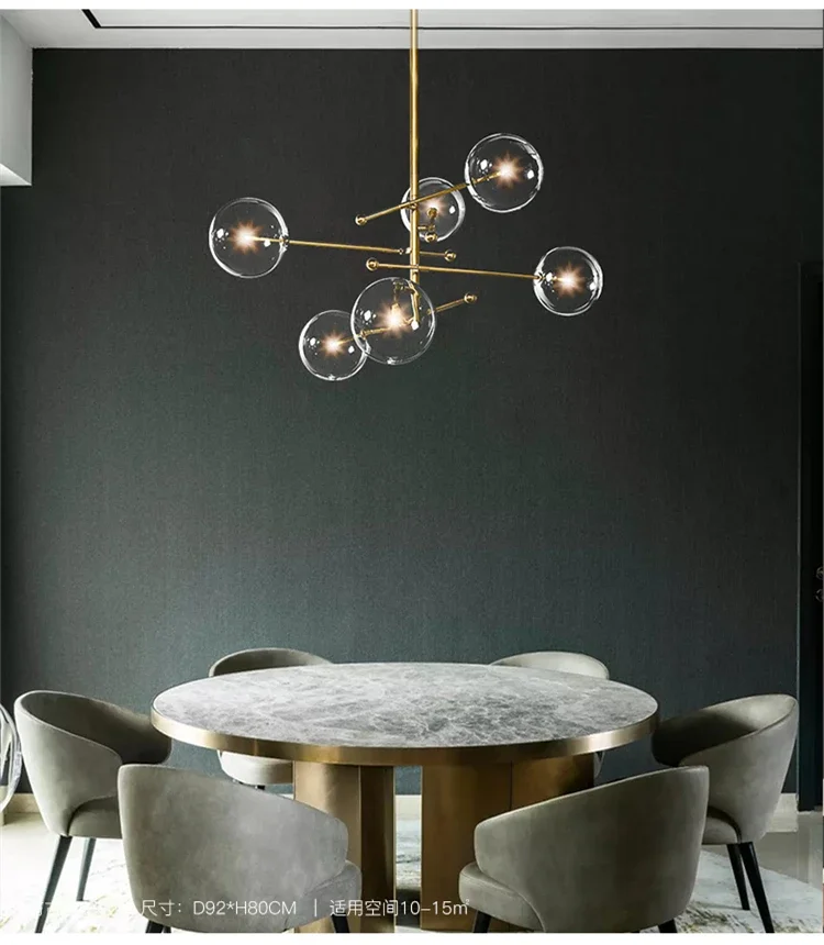 

Nordic Glass Led Ceiling Chandelier Black Gold G4 for Living Room Bedroom Restaurant Pendant Lighting Home Decor Lusters Fixture