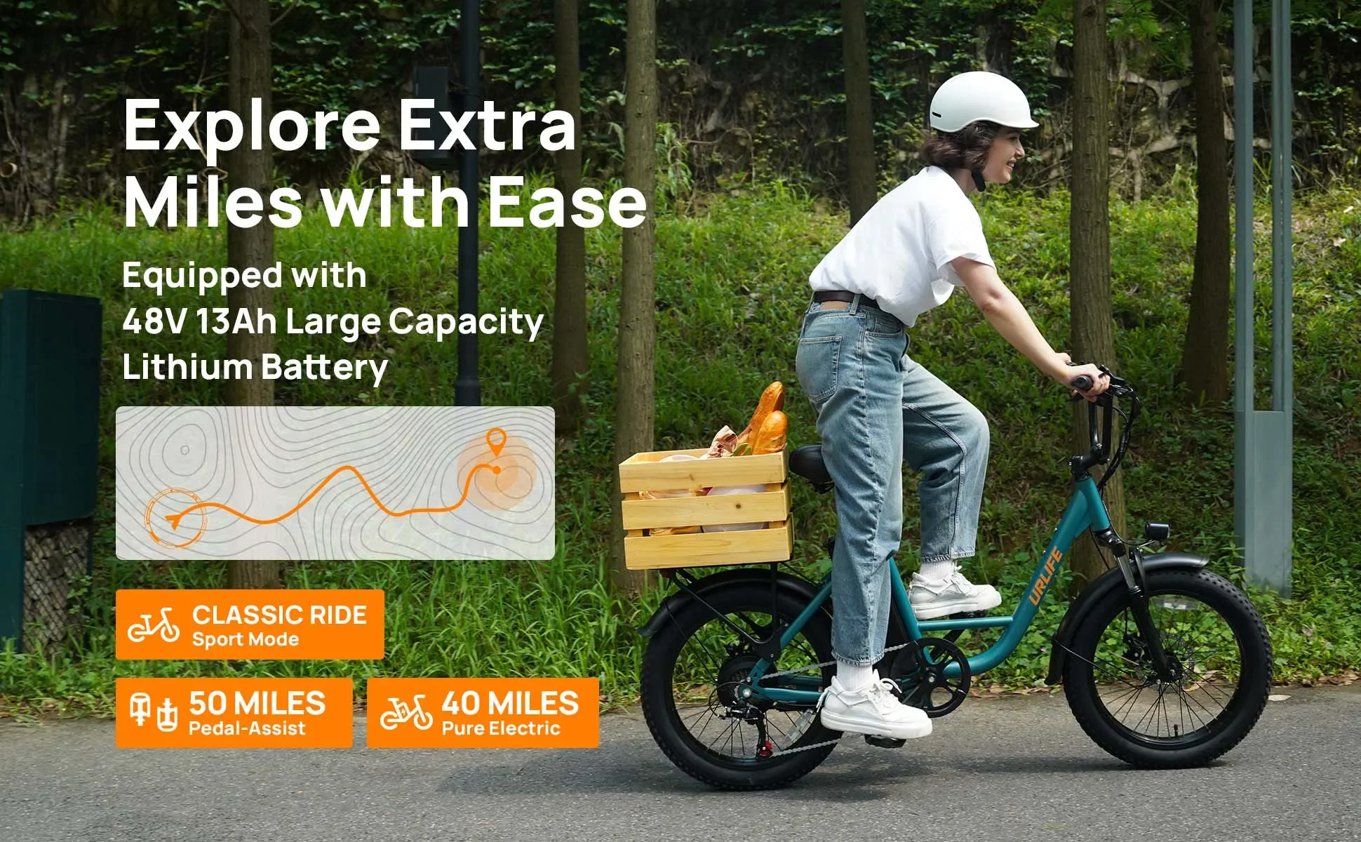 URLIFE E20 All-Terrain-Elektrofahrrad 250W Motor Elektrofahrräder für Erwachsene 48V 13AH 20 Zoll Reifen City-Pendler-E-Bikes – Detail 10