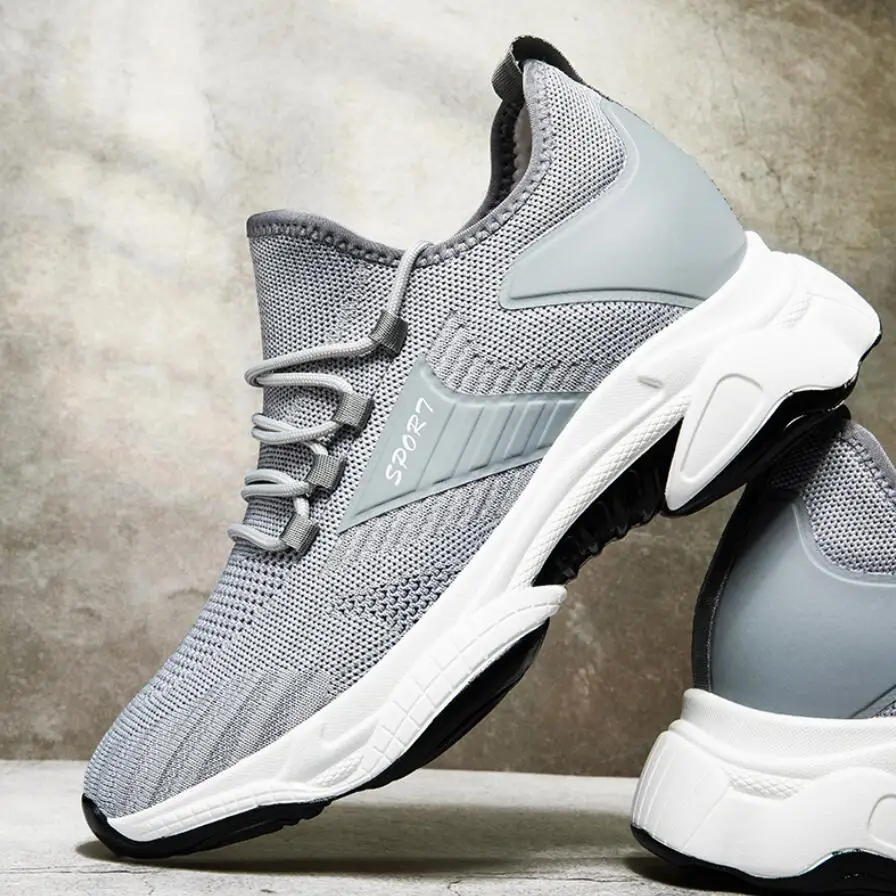Herren Mesh Sneaker Mit Höhenvergrößerung Für Mehr Körpergröße_voghion.com