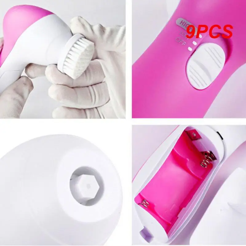 

9PCS in 1Face Cleansing Brush Silicone Facial Brush Deep Cleaning Pore Electric Wash Face Machine Skin Care Waterproof Facial