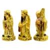 Feng Shui Golden Fu Lu Shou Three Goddesses Fuk Luk Sau H:5" C1037-1 3