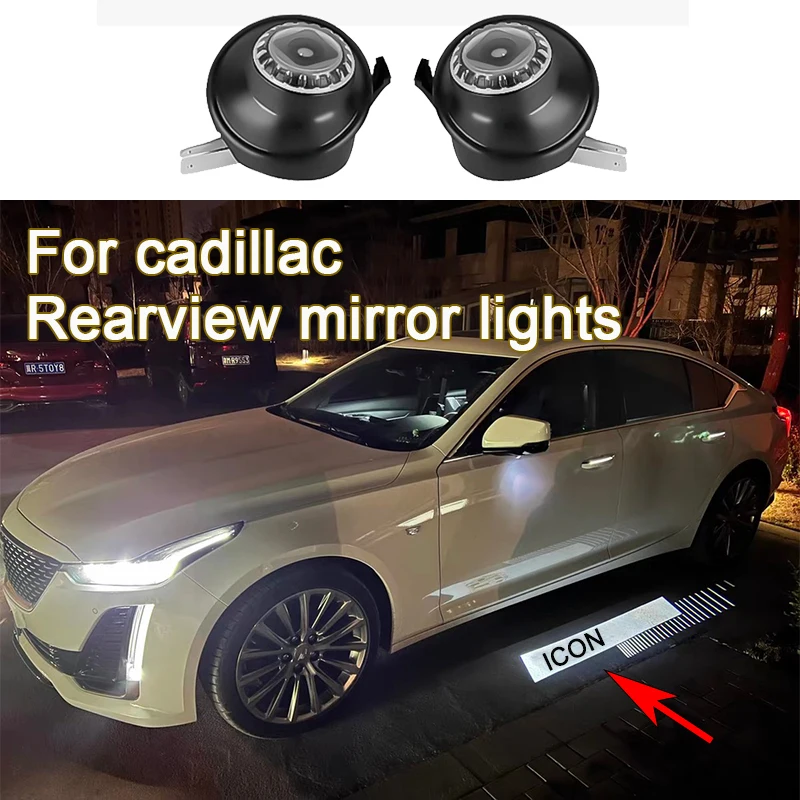 2Pcs Side Rearview Logo LED Welcome Lights Car Projector