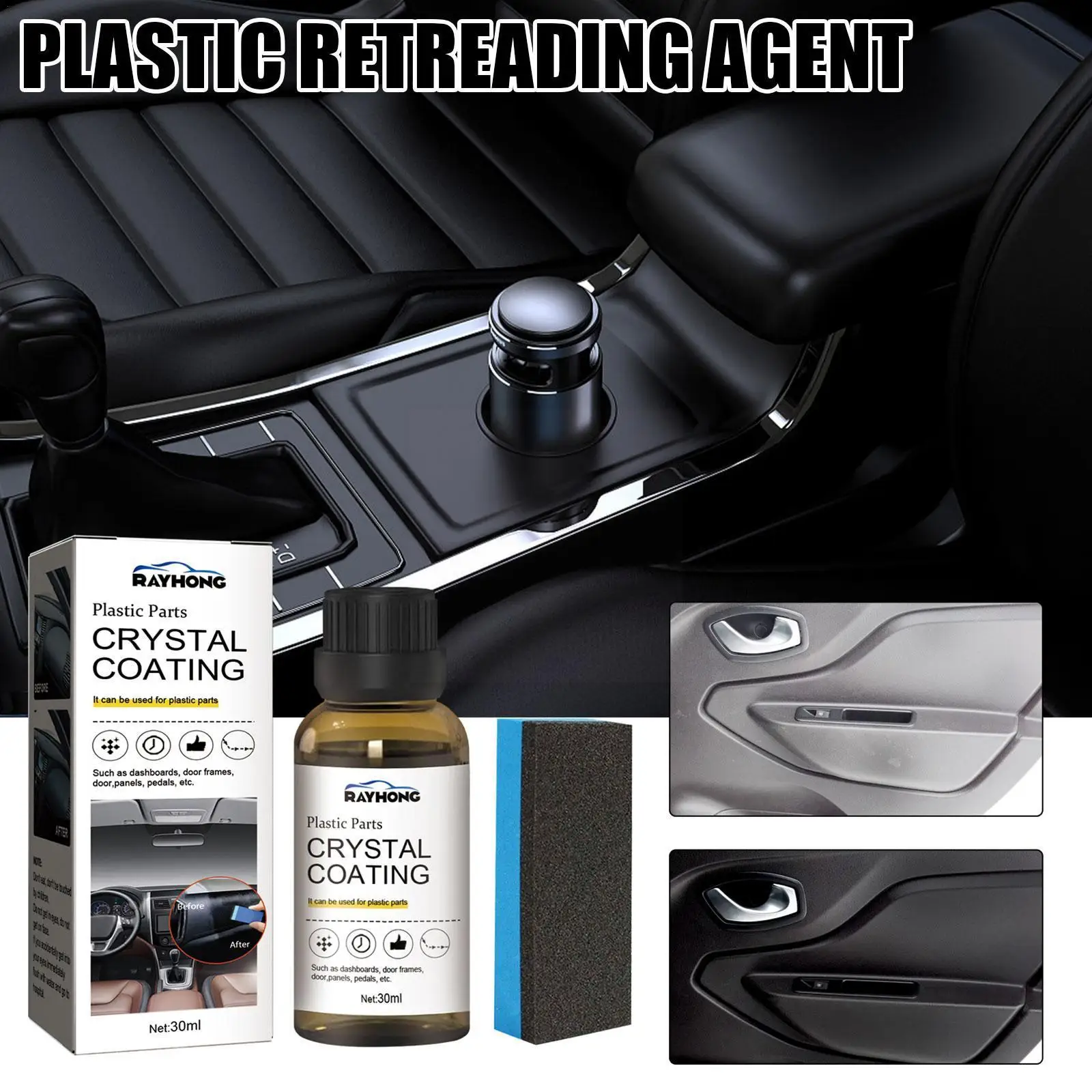 

Automotive Plastic Refurbishment Cleaner Interior Trim Refurbishment Wax Instrument Plastic Repair Agent Tool Coating Panel A3R4