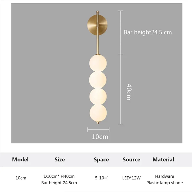 Modern LED Glass Wall Sconce Single Head Gourd Wall Lamps Living Room Sofa Backdrop Bedside Bedroom Ambient Furniture Decorative 6