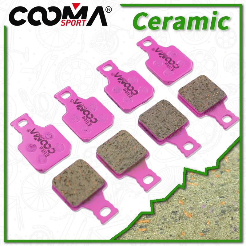 Hardheaded Ram 2 Pair Ceramic E-Bike Brake Pads For Magura MT5 MT7 4-Piston Brakes (Green)
