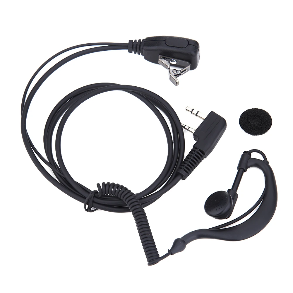 Tanie 2-pinowy zestaw słuchawkowy PTT MIC dla BAOFENG UV5R dla KENWOOD sklep
