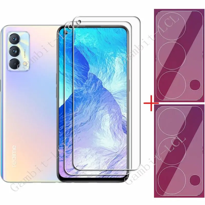

4In1 9H Protective Tempered Glass For Realme GT Master Edition 6.43" RMX3363, RMX3360 Screen Camera Lens Protection Cover Film