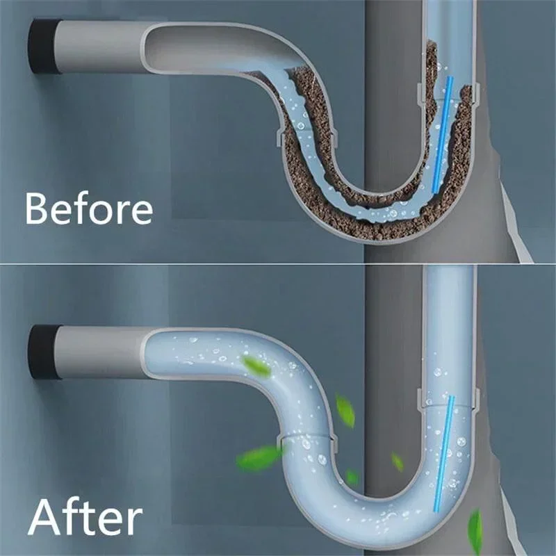 Drain Cleaner Pipe Dredging Agent Pipe Cleaning Tool Pipe Cleaner Pipe Dredging Tools Kitchen Sink Sewer Cleaning Agent Remove Oil Pollution Washbasin Toilet Bathtub Pipe Cleaning Sticks Household Products