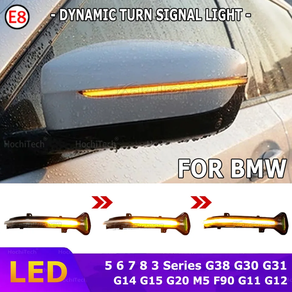 Astra Depot LED Side Mirror Turn Signal Lights Pair For BMW F30 F32 F20 F22 Series - Smoke Lens, Sequential
