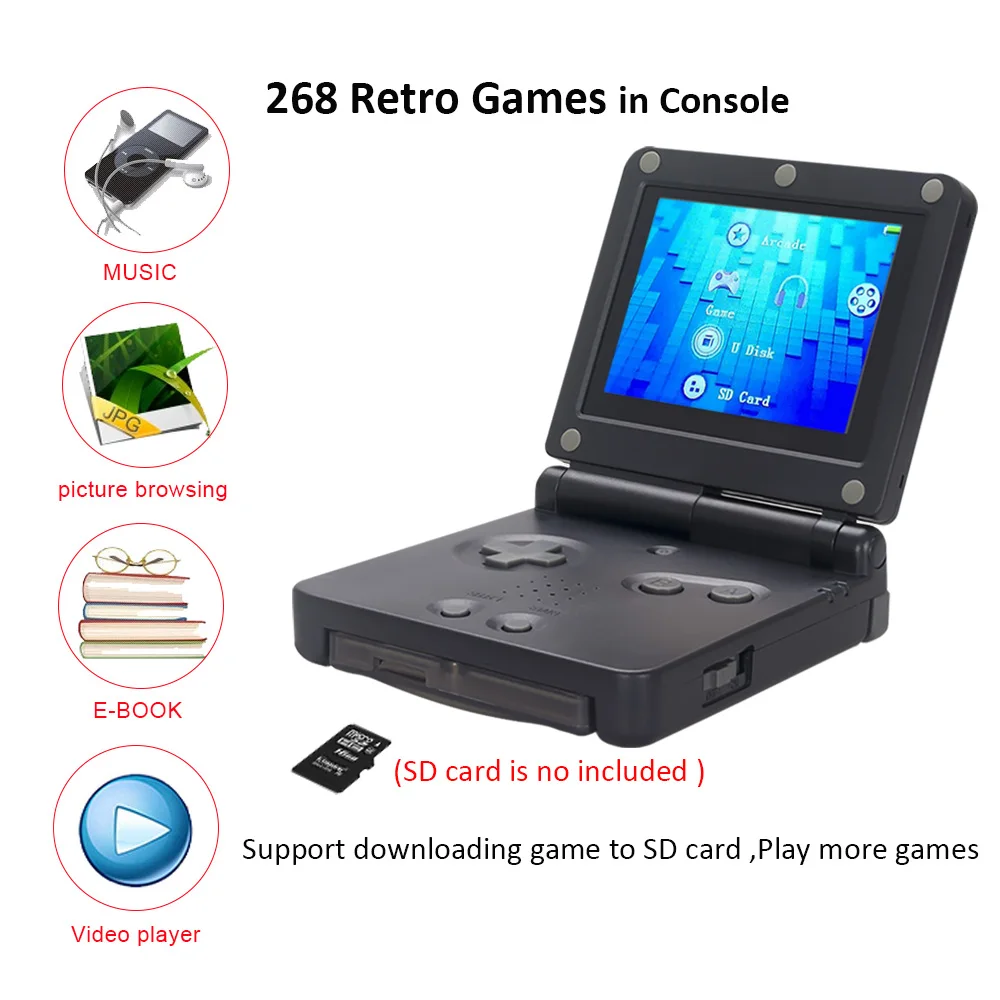 Handheld Game Players 32 Bit 2.8 Inch Mini Video Gaming Console With 268  Retro Classic Games Support Downloading Games For GBA| | - AliExpress