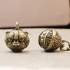 Chinese Style Animal Bell Necklace Pendant Good Luck Brass Bell Pendant Keychain Jewelry Handmade Vintage Keychain DIY Hanging 3