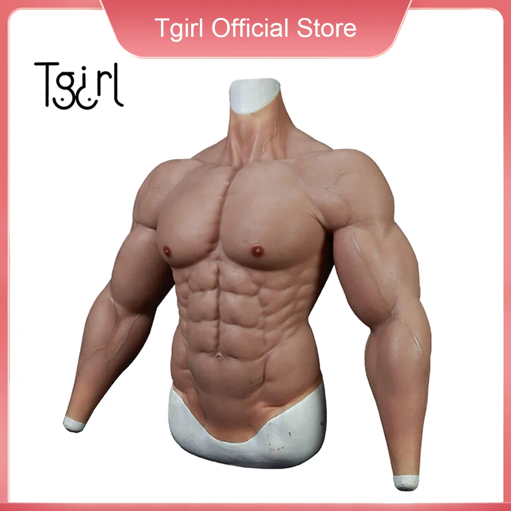Tgirl Muscle Suit Men Fake Muscle Suit Con 8 Abs Macho Silicon Muscle Body Pettorale Da Uomo Per Crossdresser Transgender Cosplay