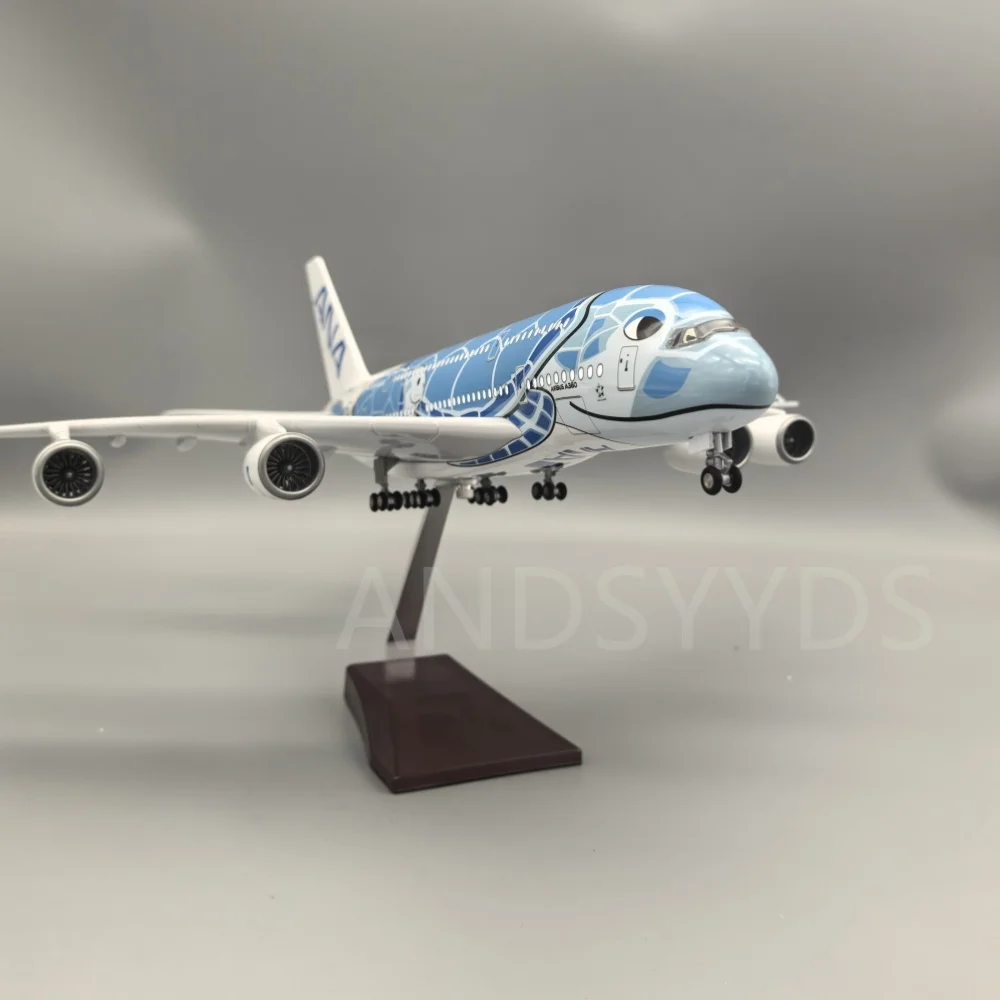 A380 Air Japan ANA Airlines 46cm Blue Sea Turtle Livery Aircraft