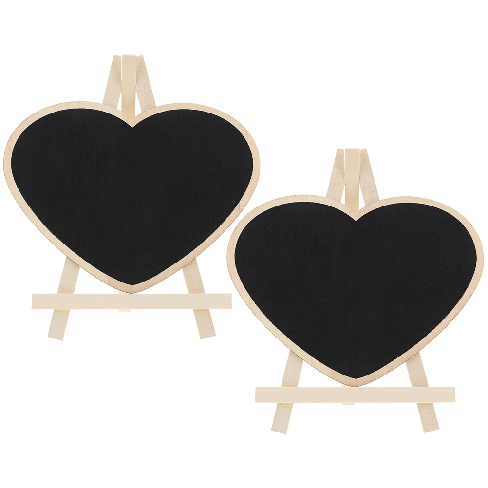 2 Pcs Vertical Blackboard Small Chalkboard Sign Signs for Desk Wooden Message Kids Desks with Stand Note hot sale tabletop chalkboard signs with rustic style wood base stands wooden menu stand message blackboard bar desktop message