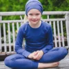 100% Merino Wool Kids Base Layer Set Merino Wool Top and Bottom Thermal Underwear Set Winter Warm Boys Girls Christmas Pajamas 5