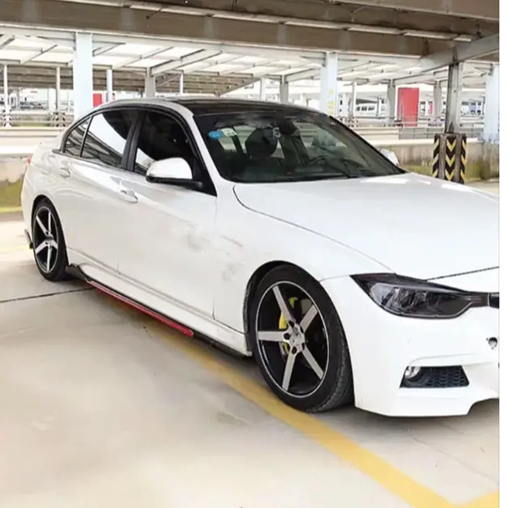 4PCS 2.4m Universal Side Skirt Extensions Car Side Skirts Winglet Splitters Lip For BMW Benz Honda