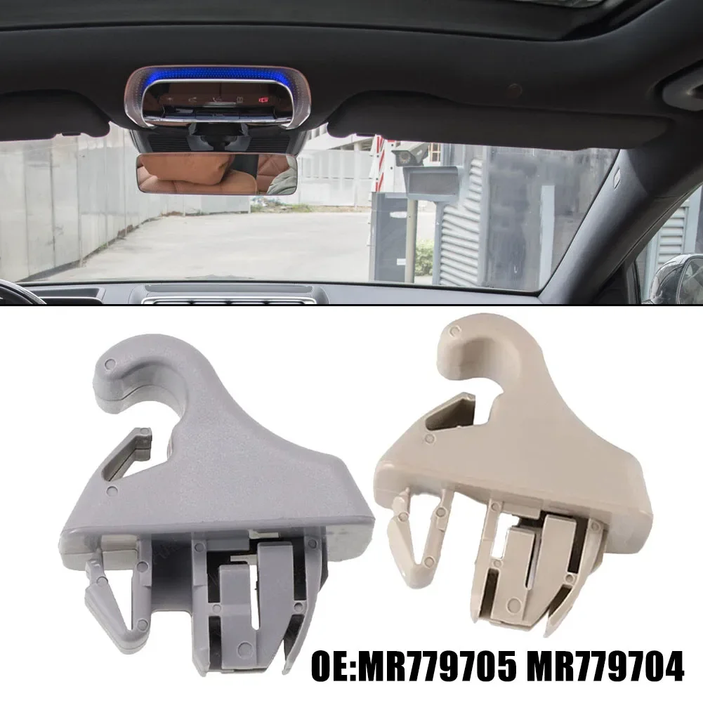 

2pcs SUN VISOR HOLDER CLIPs Gray/ Beige ABS Retainer Fit For Mitsubish For Pajero 2000-2006 #MR779704/ MR779705 Auto Fastener