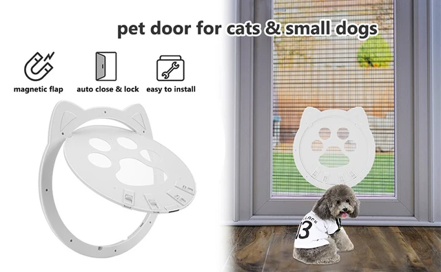 Dog Paw Print Door Plastics Anti-Bite Small and Medium-Sized Dogs and Cats  Screen Doors Cat Gate Gateras Para Gatos Puertas