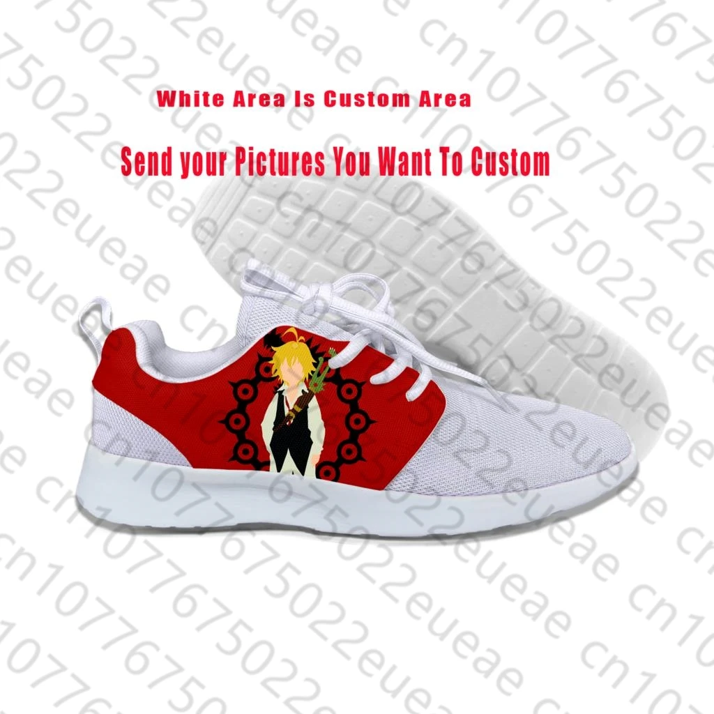 Hot New Anime Japanese Manga Seven Deadly Sins Meliodas The Seven Deadly Sins Man Woman Shoes Fashion Mesh Sports Shoes Sneakers 3