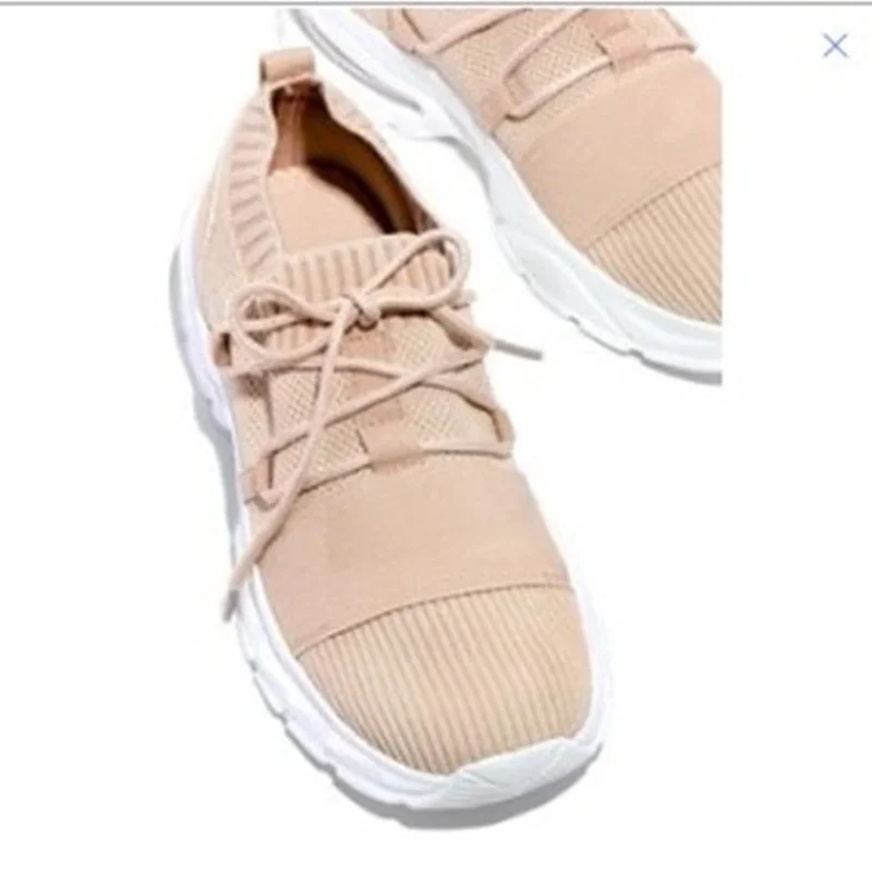 New Sneakers for Women Summer Woman Breathable Sock Casual Shoes Lace-up Tennis Mesh Shoes Female Sport Shoes Ladies Flat Shoes
