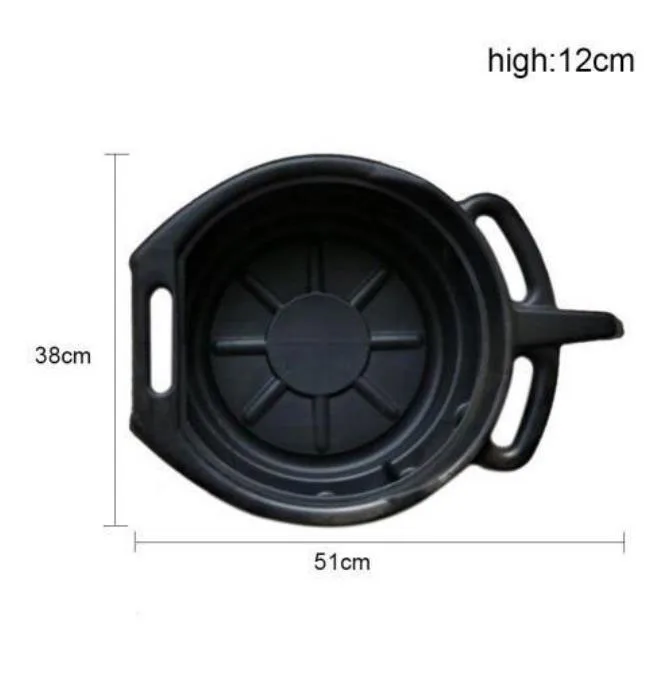 10L Plastic Oil Drain Pan Wast Engine Oil Collector Tank Gearbox Oil Trip Tray For Repair Car Fuel Fluid Change Garage Tool