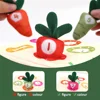 Baby Early Education Learning Montessori Toys Number Shape Color Matching Pull Carrot Plush Toys for Boy Girl Children Gift 5