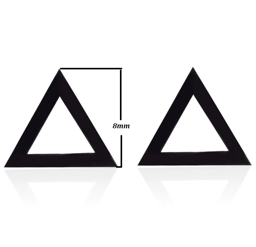 

New Simple Geometric Stud Ins Fashion Women'S All-In-One Hollowed Out Triangle Ear Bone Stud