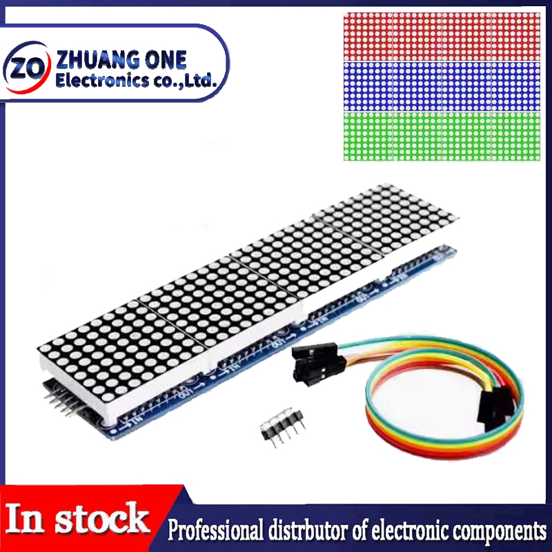 Max7219 Dot Matrix Module Control Single Chip Microcomputer Module 4-in-1 Display Send 5P Line