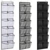 12 Pockets Over the Door Shoe Organizer Large Mesh Pockets With 2 Hooks Transparent Fabric Shoe Rack Storage Bag For Bedroom 1