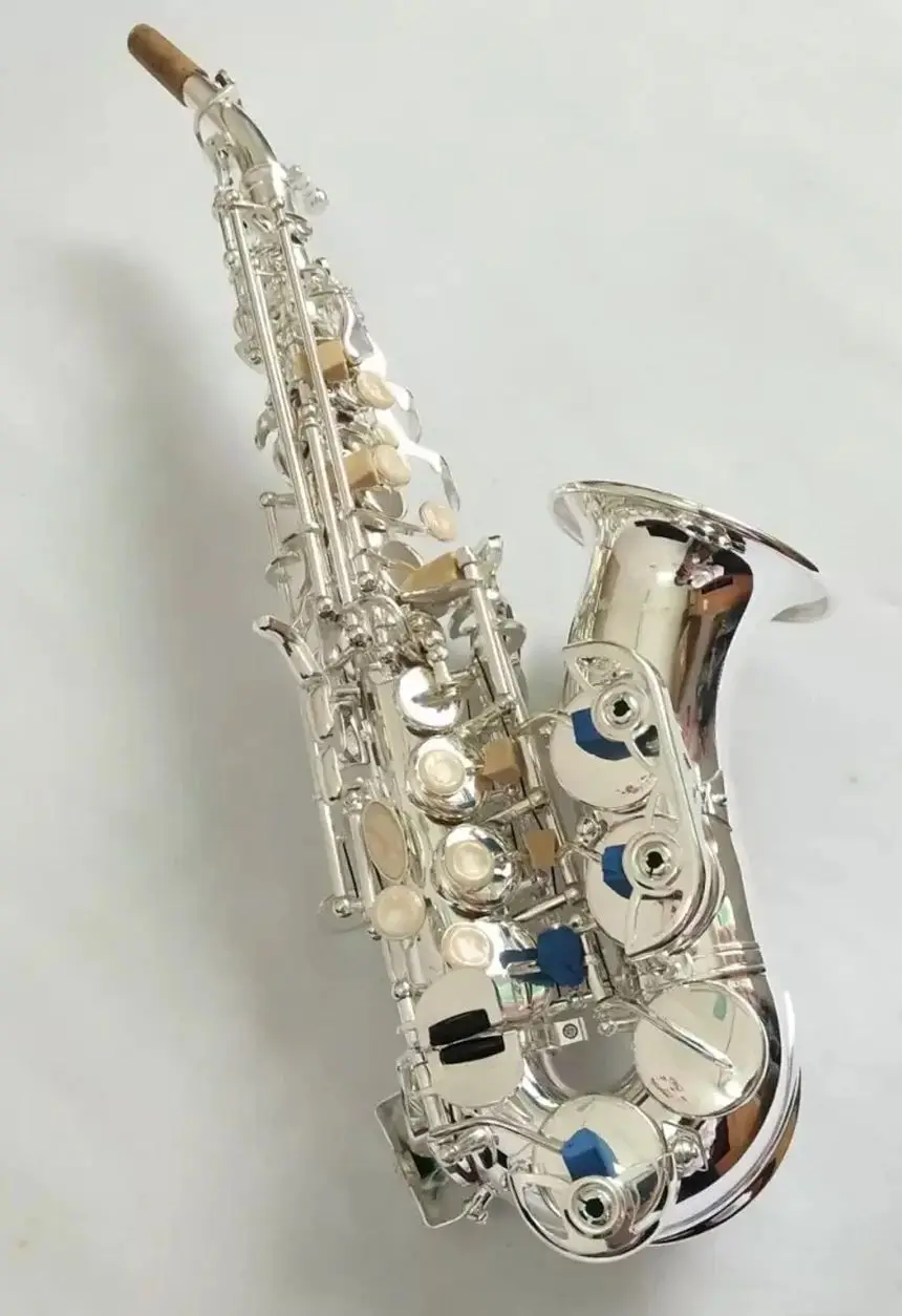 

Оригинальная модель 901 года, Профессиональная Модель B-образного изгиба, искусственное серебро, изготовлено из высококачественного позолоченного sax soprano