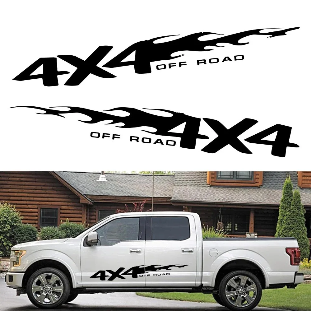 

SUV sticker 4x4 off-road sticker flame totem stripe decorative truck door creative body modified sticker scratch block