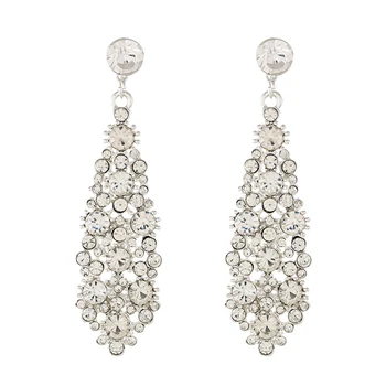 Light  Long Rhinestone Earrings Female Hypo-allergenic Lightweight Ornaments for Banquet Gown Travel Ears Decor 1