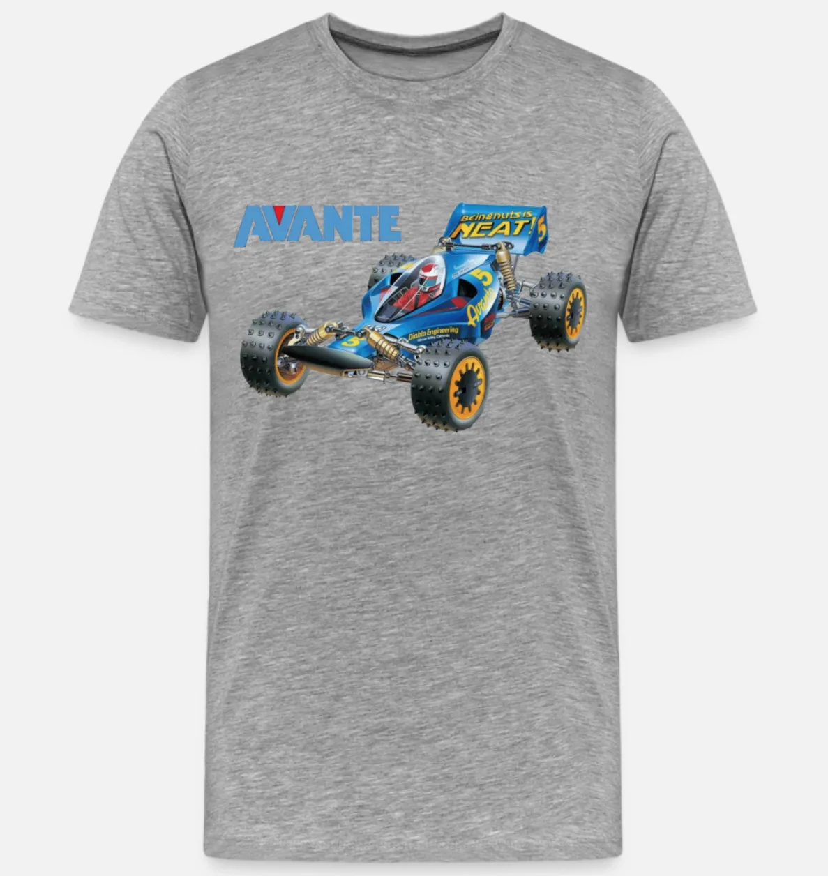 Maglietta Da Uomo In Cotone Grigio Tamiya Avante Rc Car Buggy Maniche Lunghe O Corte