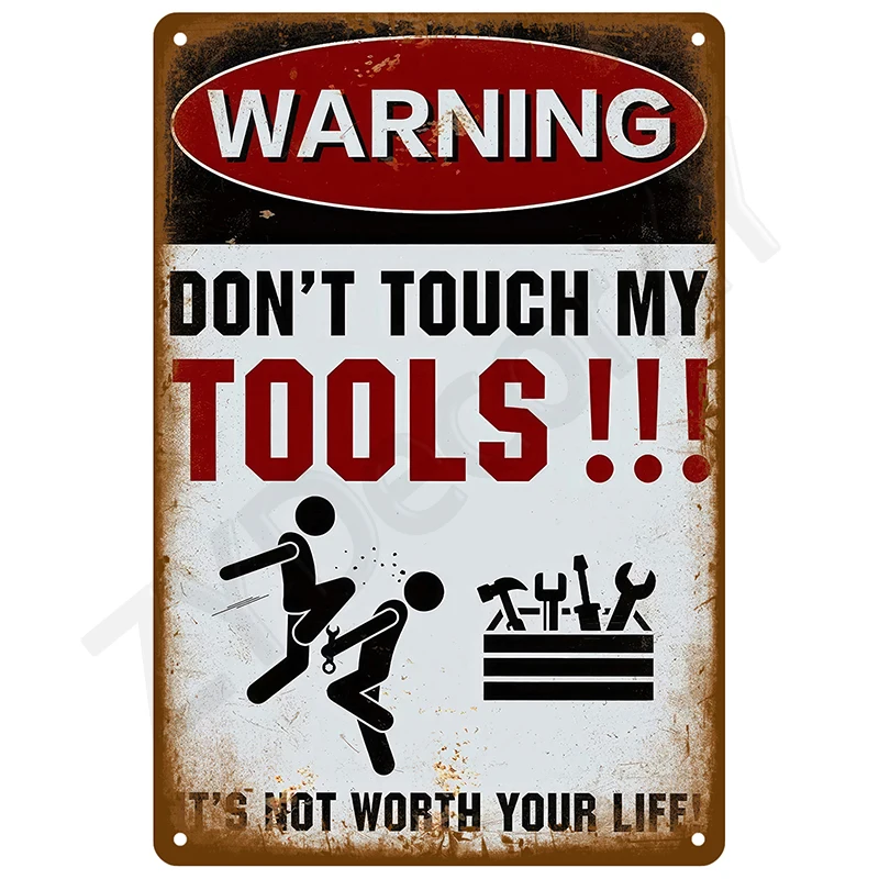Vintage Metall Zeichen Platten Zinn Zeichen Poster Man Cave Bar Retro Wand Kunst Wandbild Outdoor Haus Badezimmer Home Room Dekorationen Dekor – Detail 5