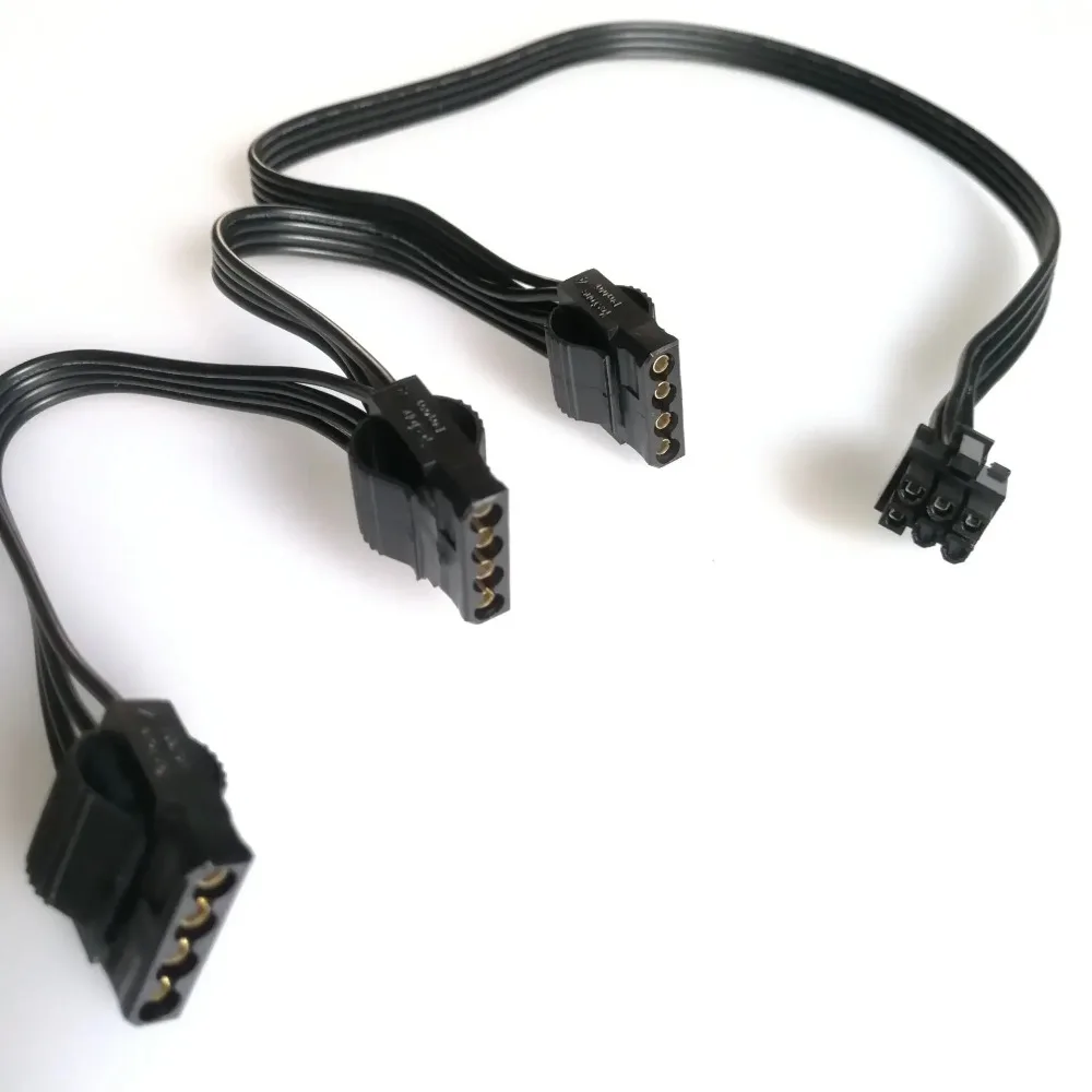 6Pin Zu DVD Lüfter HDD 3 Port Molex 4Pin D Stecker Steckdose Kabel Für CORSAIR ATX NETZTEIL RM1000X RM750X 850X RMX Serie Power Modul