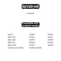 11.55V 3500mAh C31N1806 Laptop Battery For ASUS VivoBook S13 S330F S330U S330UA S330FN S330FA X330FA X330FL X330UA K330 R330 - Image 4