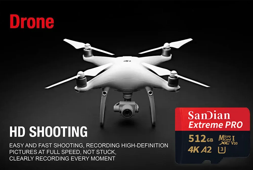 Micro SD Card Origina 128GB 256GB Class 10 High Speed Memory Card U3 4K 512GB TF Flash 1TB for Smartphone Camera Drone