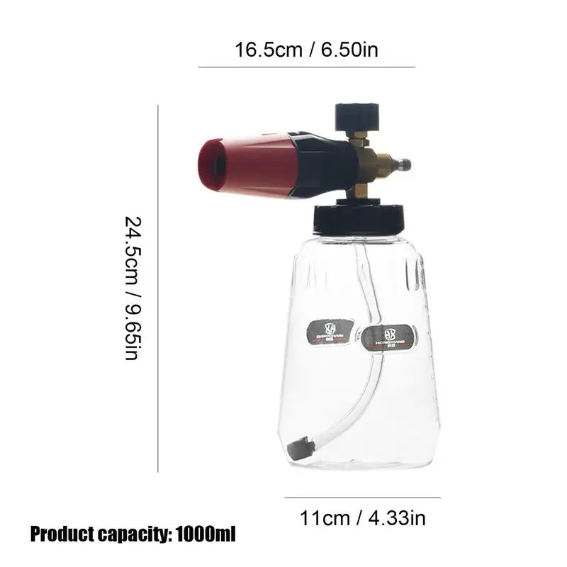 Car Wash Foam Watering Can Pressurized Foaming Sprayer Foaming Sprayer For Car Washing And Detailing 1000ml Foam Dispenser