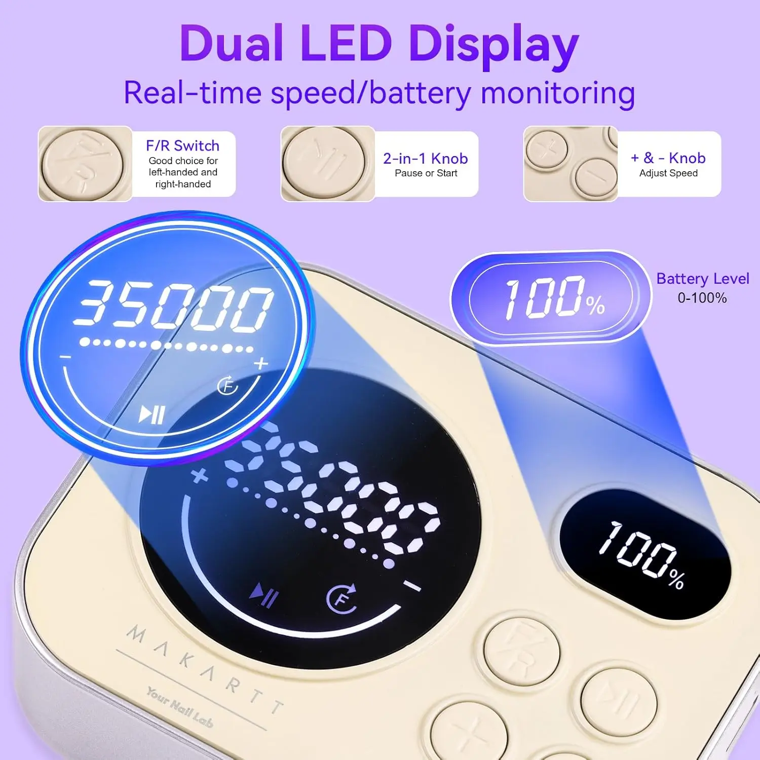 Makartt-充電式電動ネイルドリルマシン,ポータブルeファイル Makartt-充電式電動ネイルドリルマシン,ポータブルeファイル