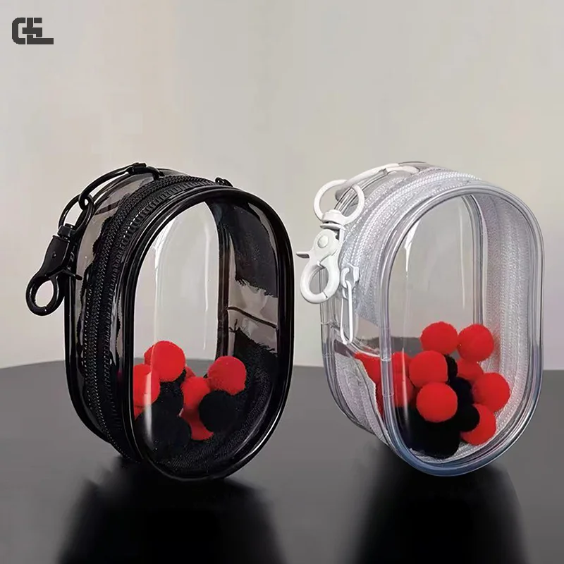 

Органайзер для ювелирных изделий 1 шт., пластиковый прозрачный бокс для хранения, сумка-загадка с брелоком, милая органайзер для кукольных сумок, Пылезащитная искусственная