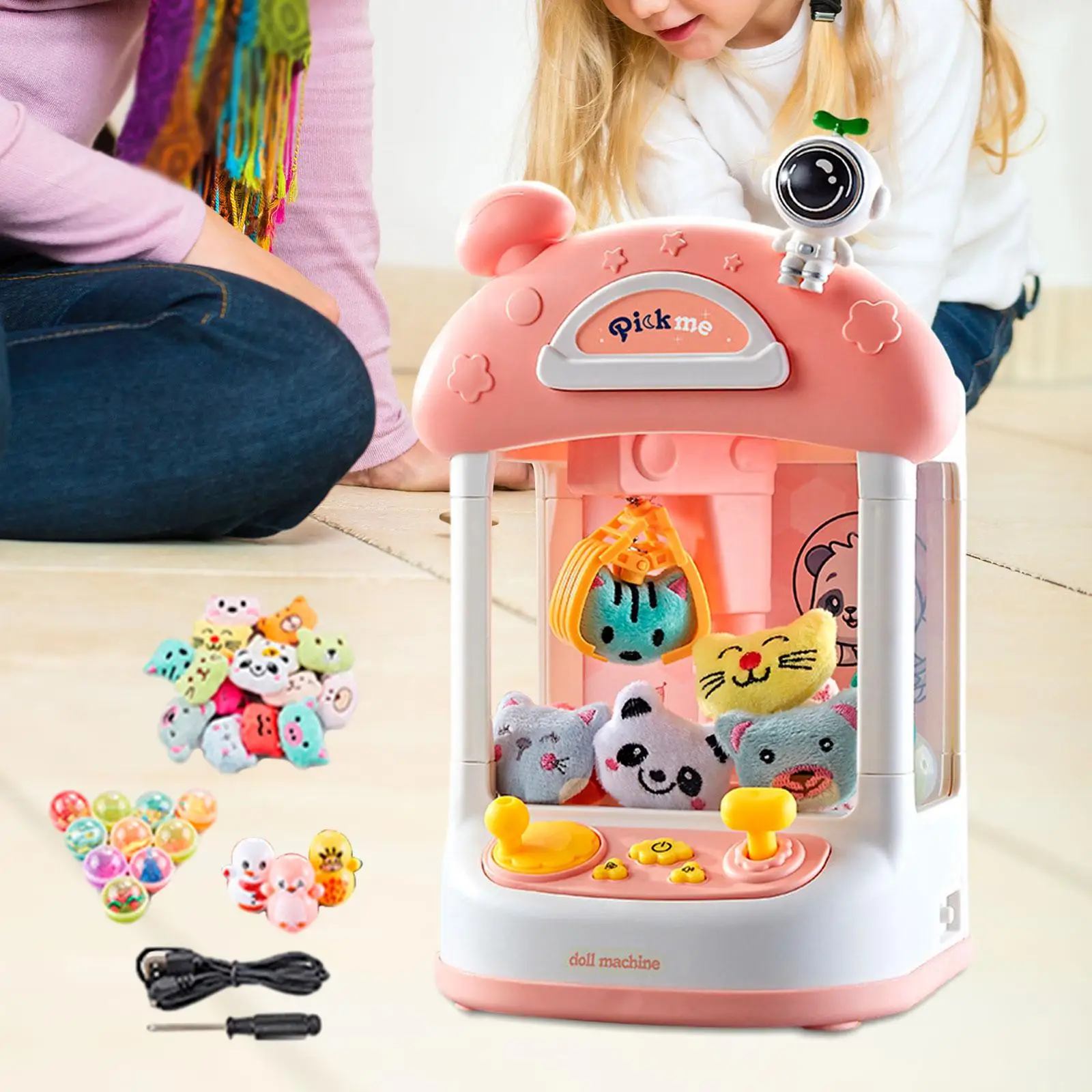 Electronic Claw Machine Pretend Play Two Power Supply Modes Kids Vending Toy 3
