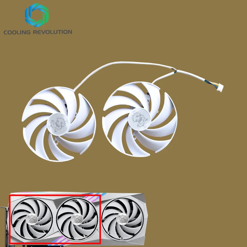 DC12V, 0,40A, 4 pinos, MSI, GeForce, RTX, 4070, Ti, TRIO, Branco