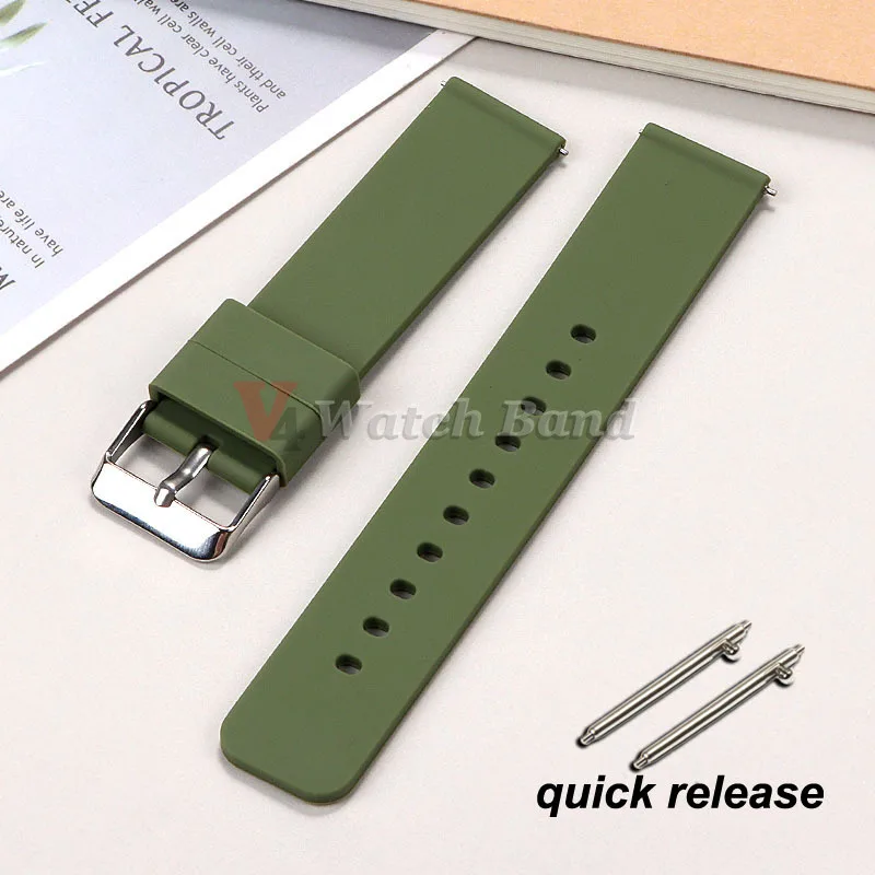 Versatile Quick Release Silicone Smart Watch Strap