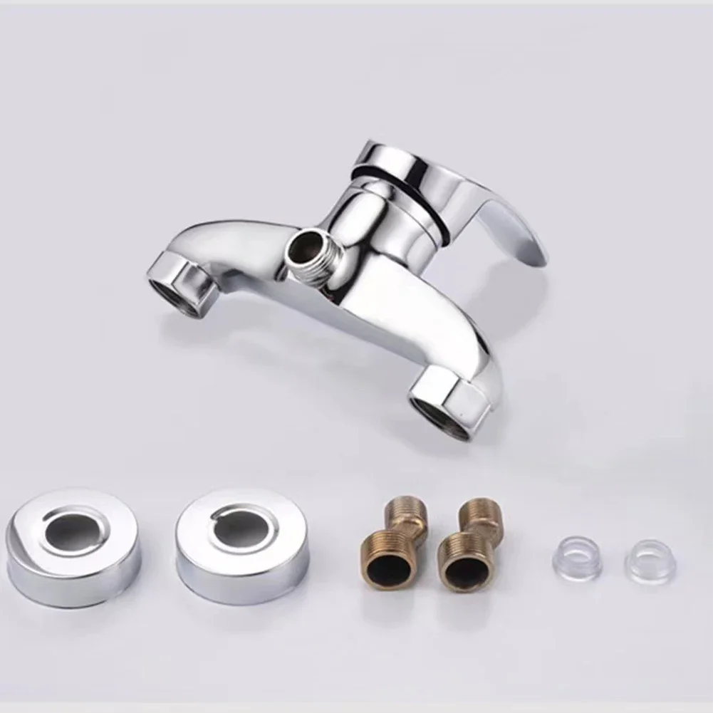 G1/2in ก๊อกน้ําผสม Thermostatic ก๊อกน้ําติดผนังห้องน้ํา Chrome FINISH Mixer ก๊อกน้ําห้องน้ําโมเดิร์น 1