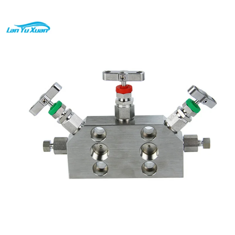 

SS water control ball valve 5 way manifold for pressure transmitter