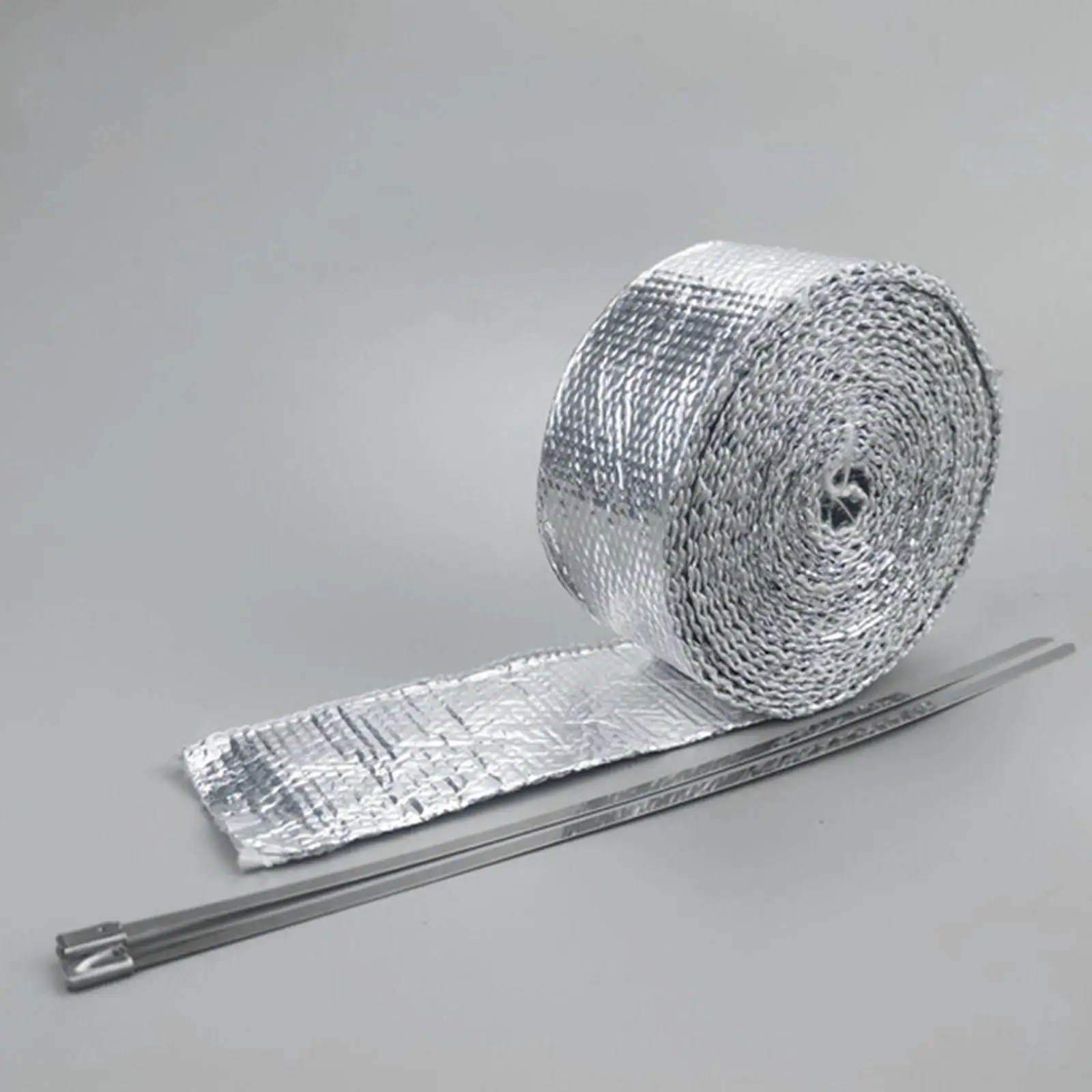 Aluminum Foil Fiberglass Duct Tube Tape High Temp Protection Heat Reflective Self Adhesive Barrier for HVAC Exhaust Pipe Aluminum Foil Fiberglass Duct Tube Tape High Temp Protection Heat Reflective Self Adhesive Barrier for HVAC Exhaust Pipe