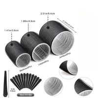 Kit de coiffure sans chaleur, 30 pièces/ensemble, rouleaux auto-agrippants avec 18 rouleaux de cheveux et 12 Clips pour bricolage, facile à utiliser 6