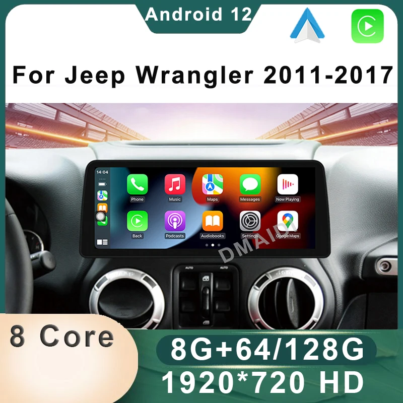 

Android 12 8+128G 12.5inch Car Multimedia Player Radio for Jeep Wrangler 2011-2021 CarPlay GPS Navigation Touch Sceen