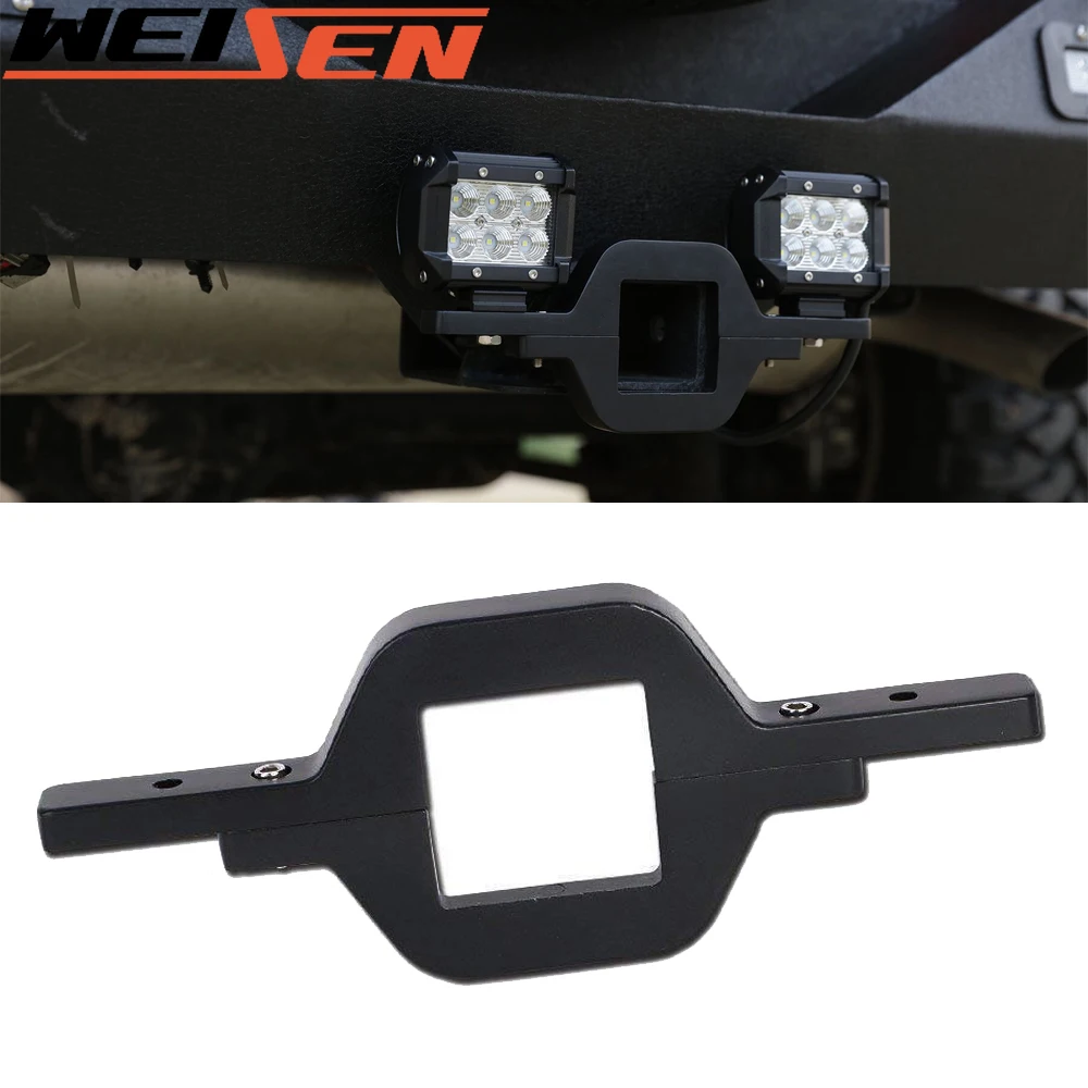 Dasen Tow Hitch Receiver Light Bar Mount Bracket for Dual LED Cube/Work Lights Pod Backup Rear Reverse for Rear Search Lighting Fit Ford Ranger/F150/F250/F350/F450 