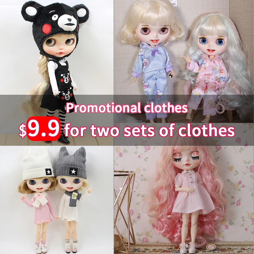 

ICY DBS Blyth doll costume 1/6 BJD casual set special offer dress promotion 9.9 two pieces anime girl toy SD